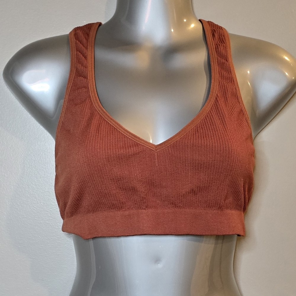 Women's Rust Ribbed Bralette Size Large